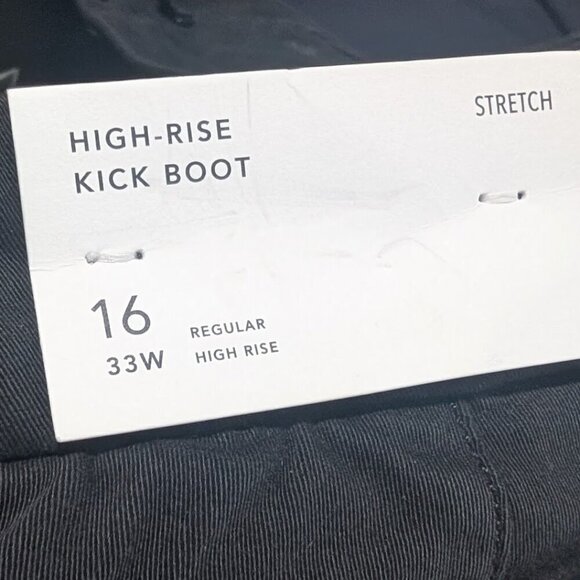 NWT AE | Stretch High-Waisted Kick Boot Trouser In Black (16/33W) - Picture 5 of 10